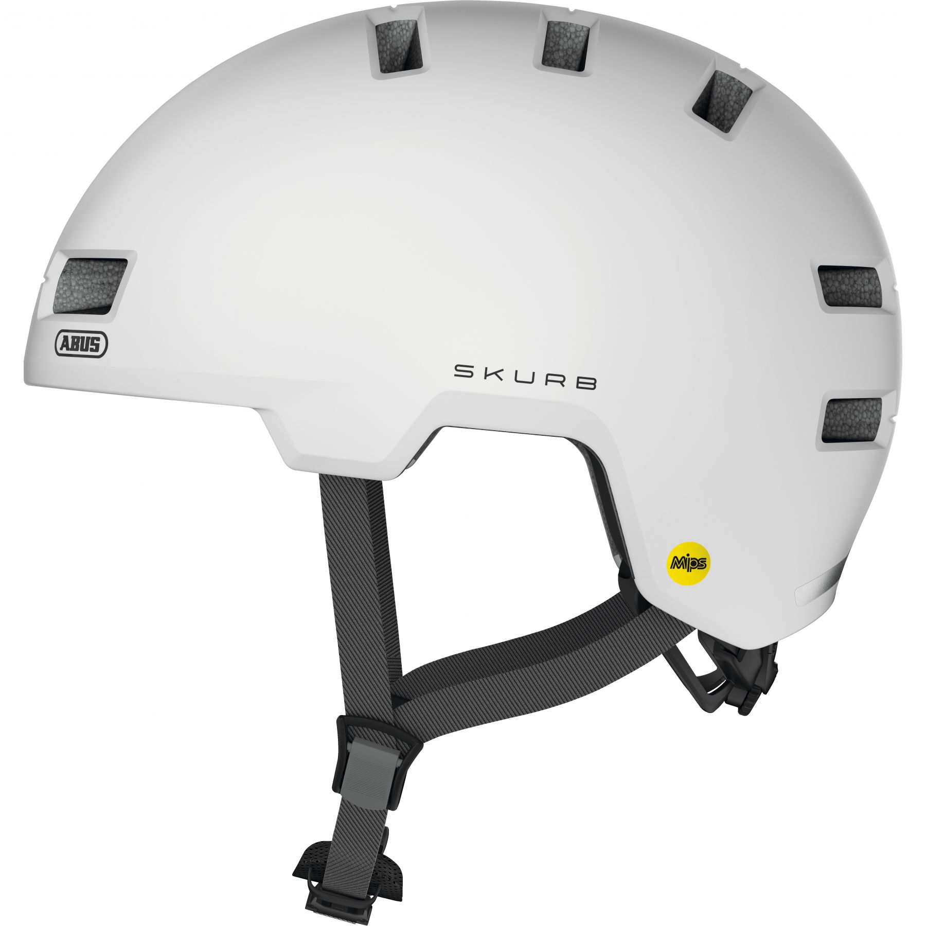 Abus Skurb MIPS, Fahrradhelm, matt weiß