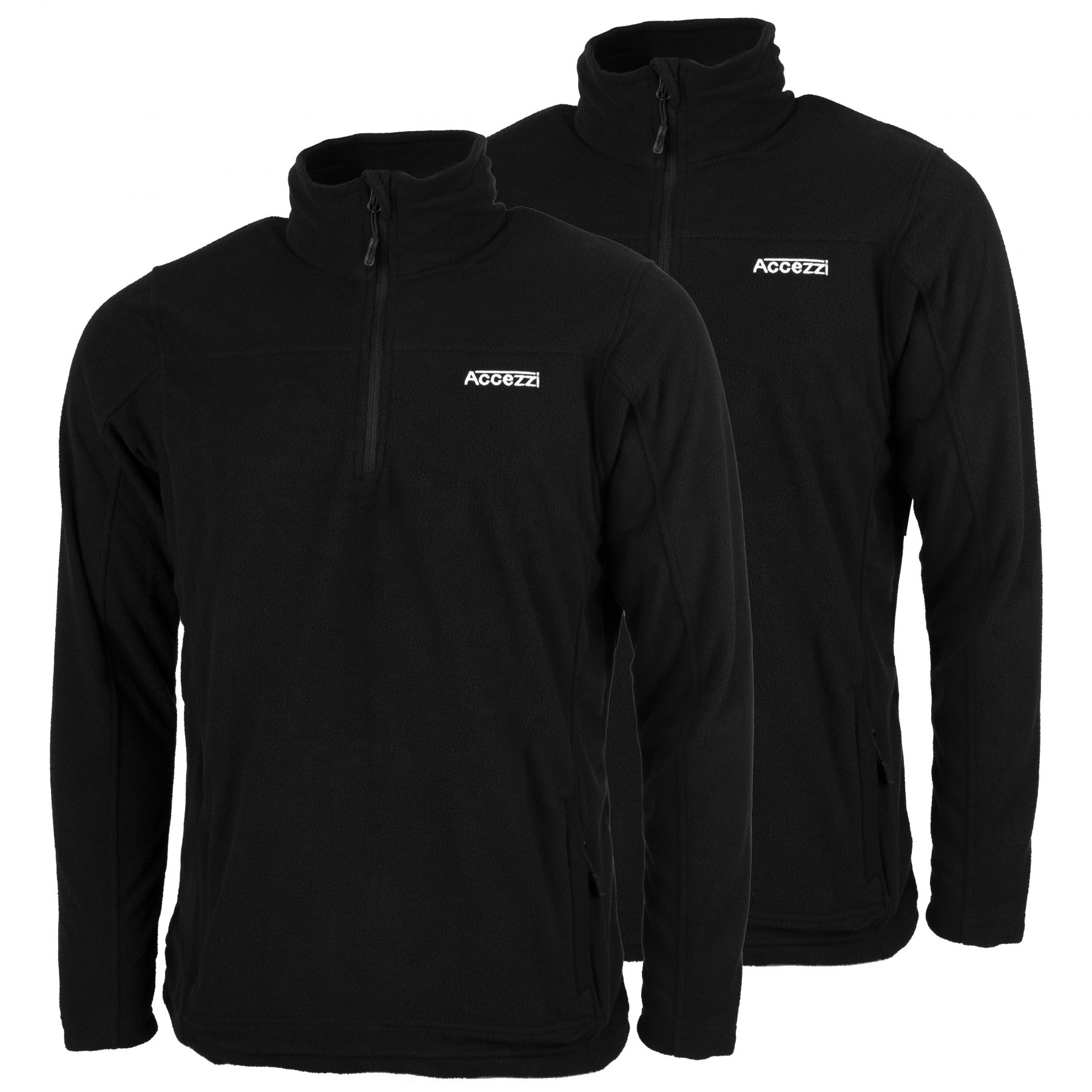 Accezzi Accezzi Fleecepullover, Herren, schwarz, 2 Paar, Black