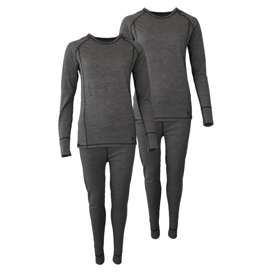 Accezzi Merino, Skiunterwäsche, Damen, grau, 2 Sets