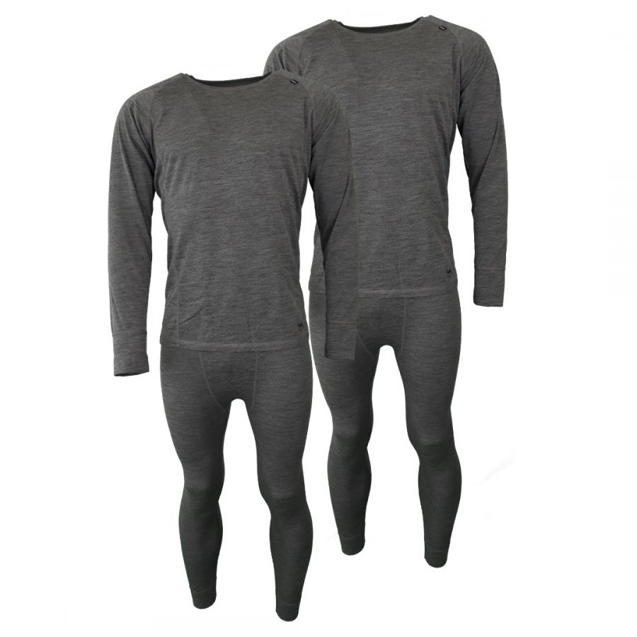 Accezzi Merino, Skiunterwäsche, Herren grau, 2 Sets