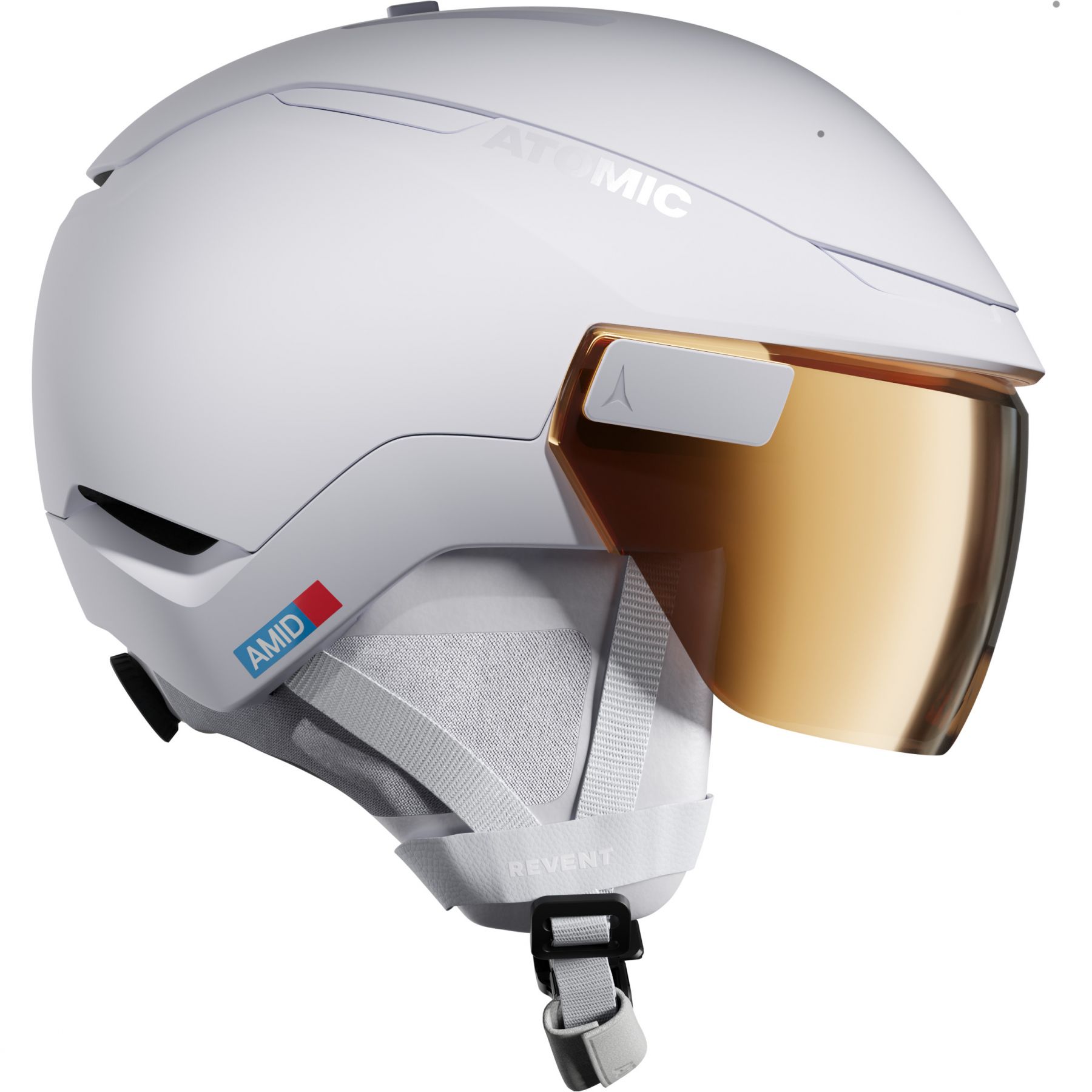 Atomic Revent GT Amid Visor HD Photo, Skihelm mit Visier, weiß