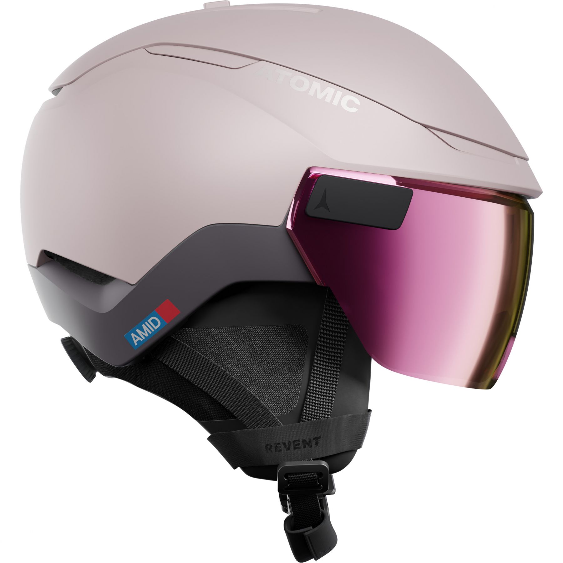 Atomic Revent GT Amid Visor HD, Skihelm mit Visier, grau