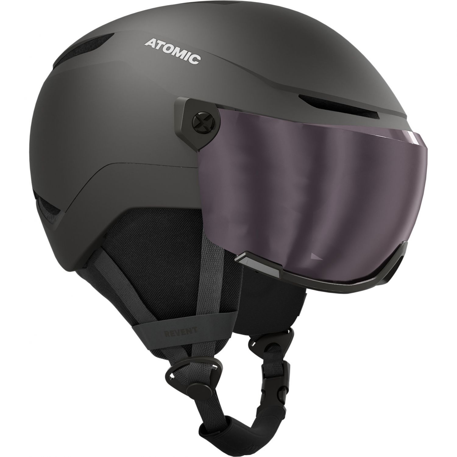 Atomic Revent Visor, Skihelm mit Visier, Junior, schwarz