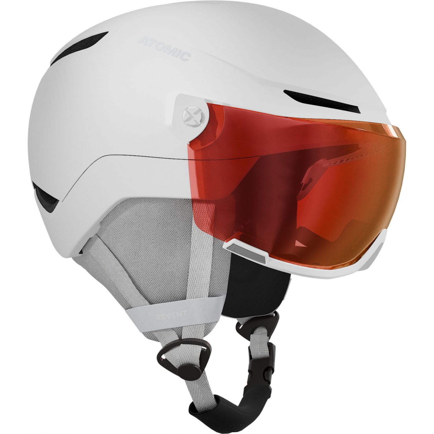 Atomic Revent Visor, Skihelm mit Visier, Junior, weiß