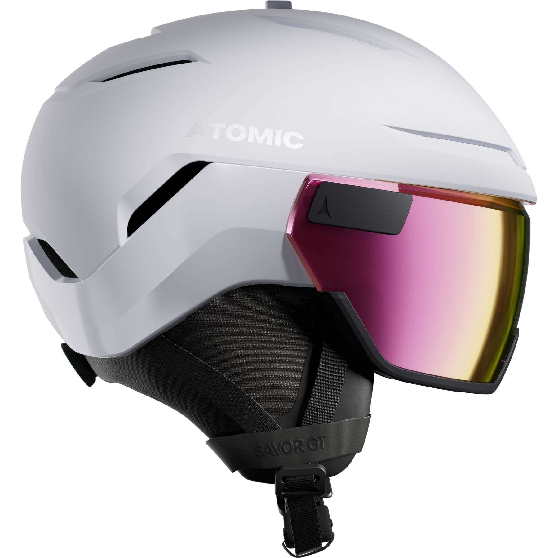 Atomic Savor GT VISOR HD, Skihelm mit Visier, weiß