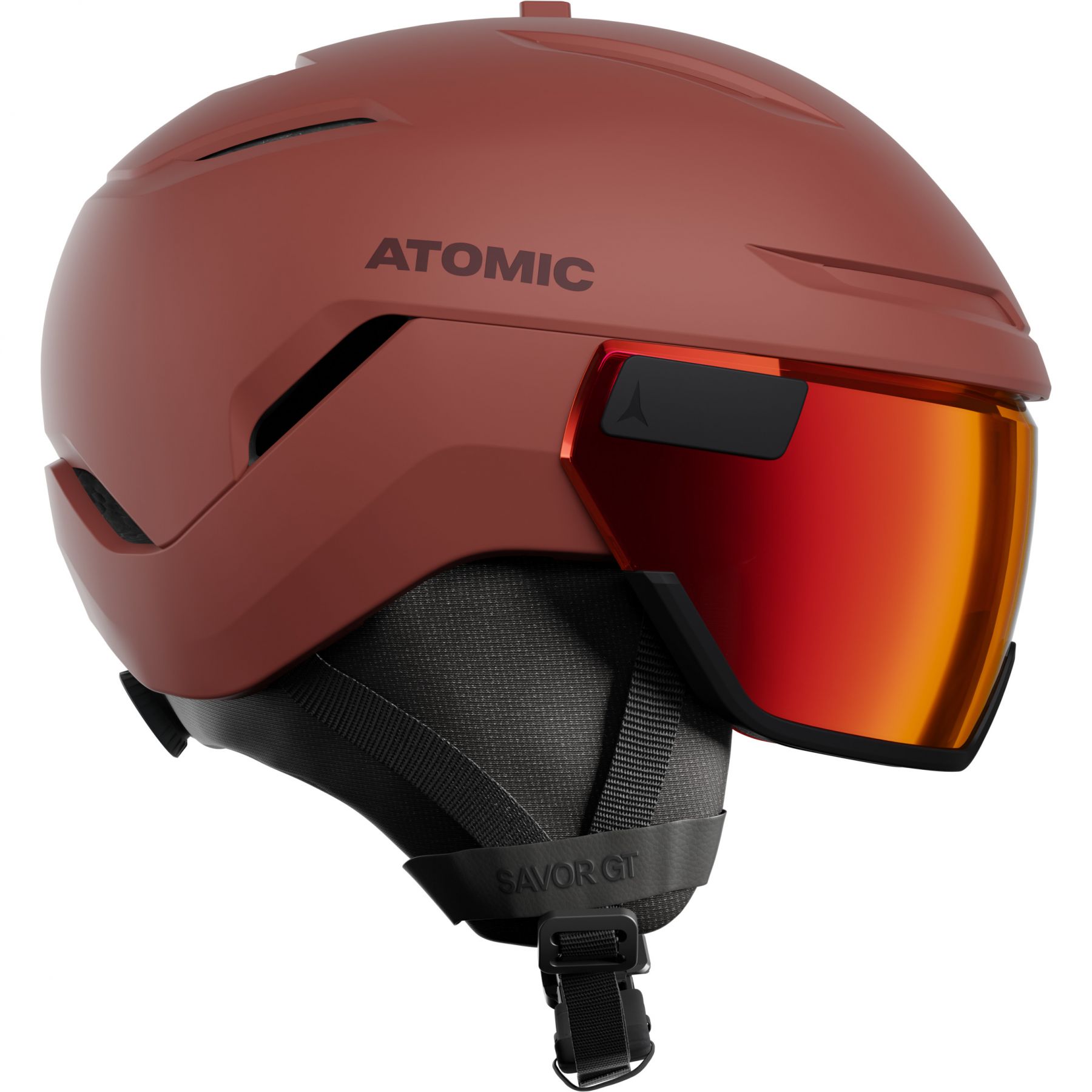Atomic Savor GT Visor Stereo, Skihelm mit Visier, rot