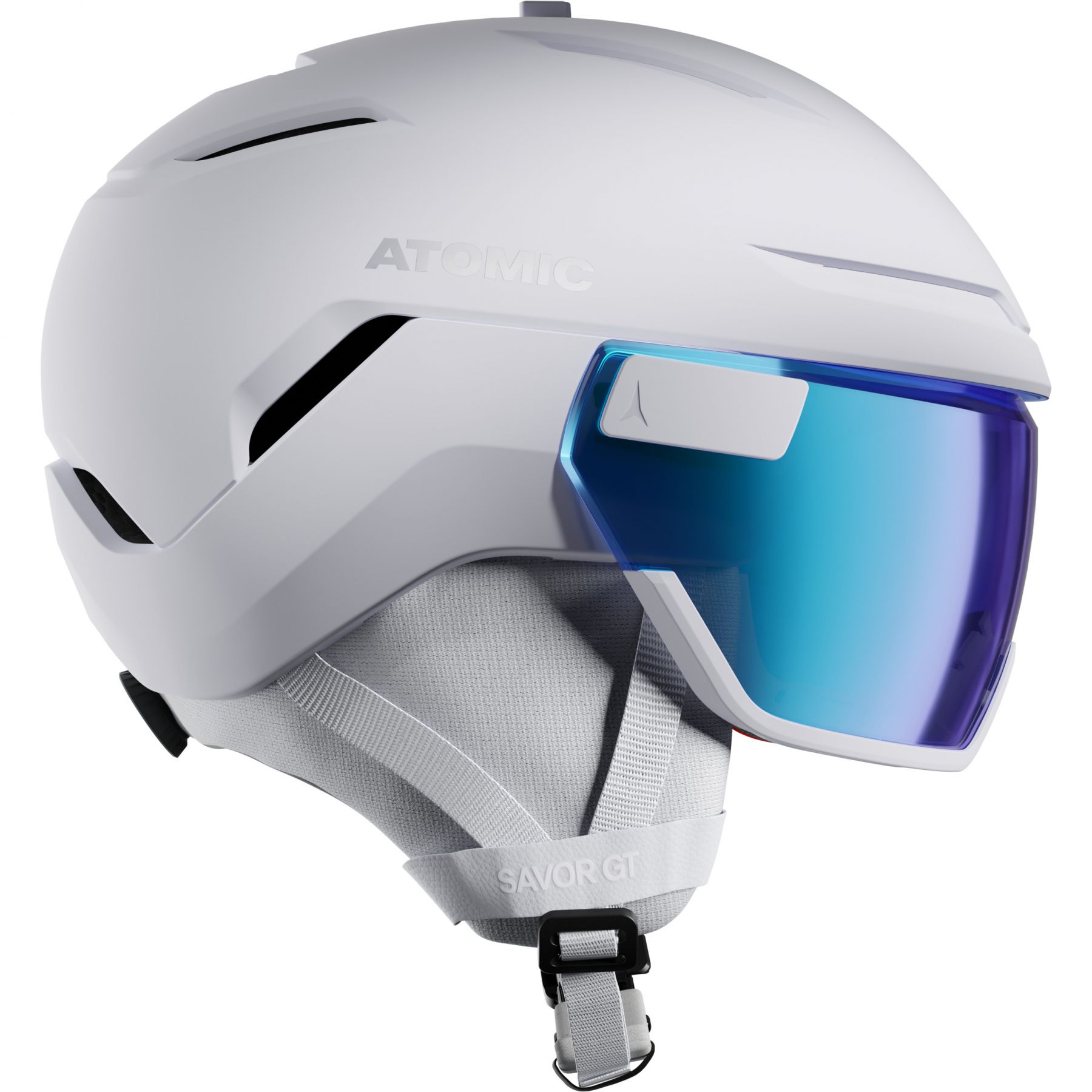 Atomic Savor GT Visor Stereo, Skihelm mit Visier, weiß