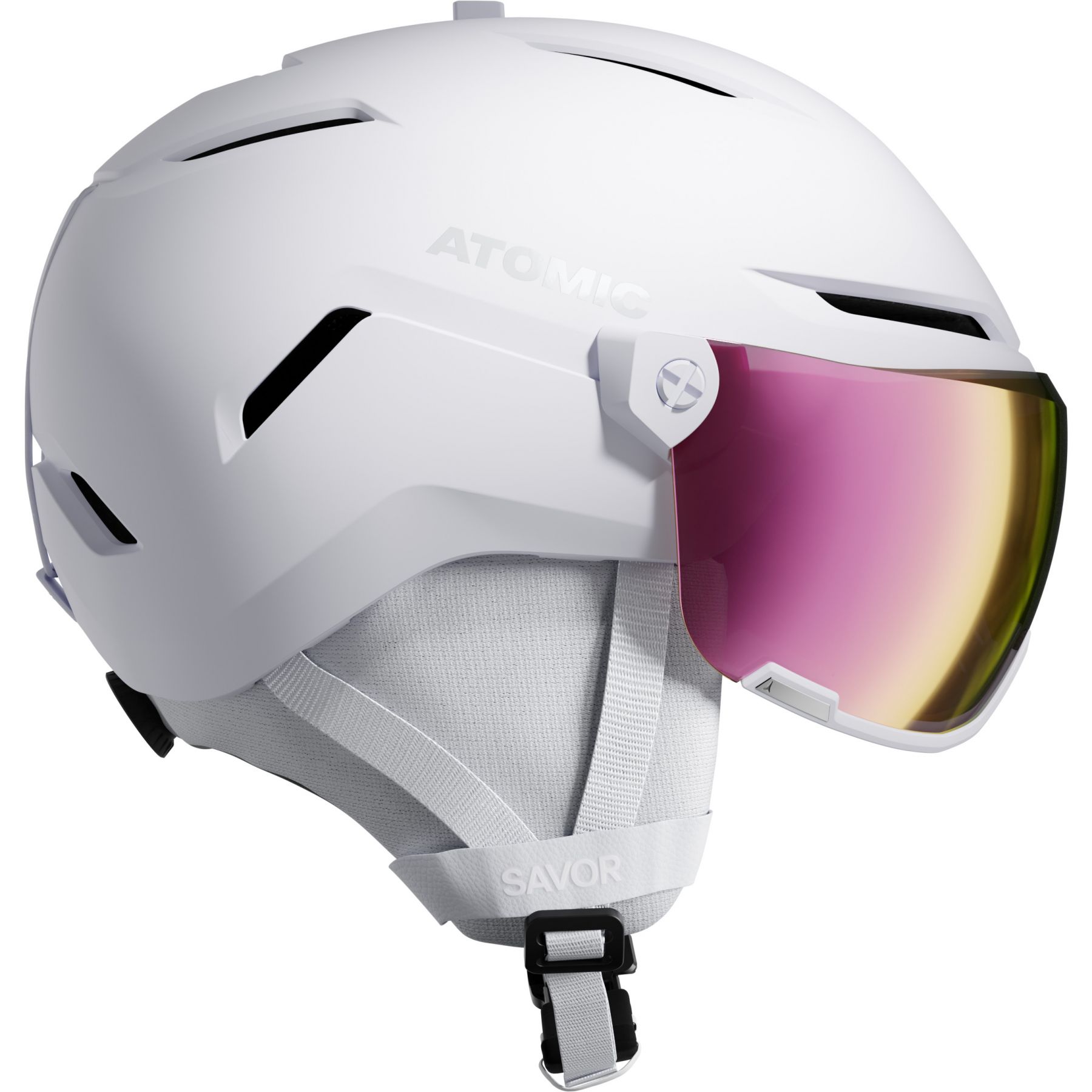 Atomic Savor Visor HD, Skihelm mit Visier, weiß