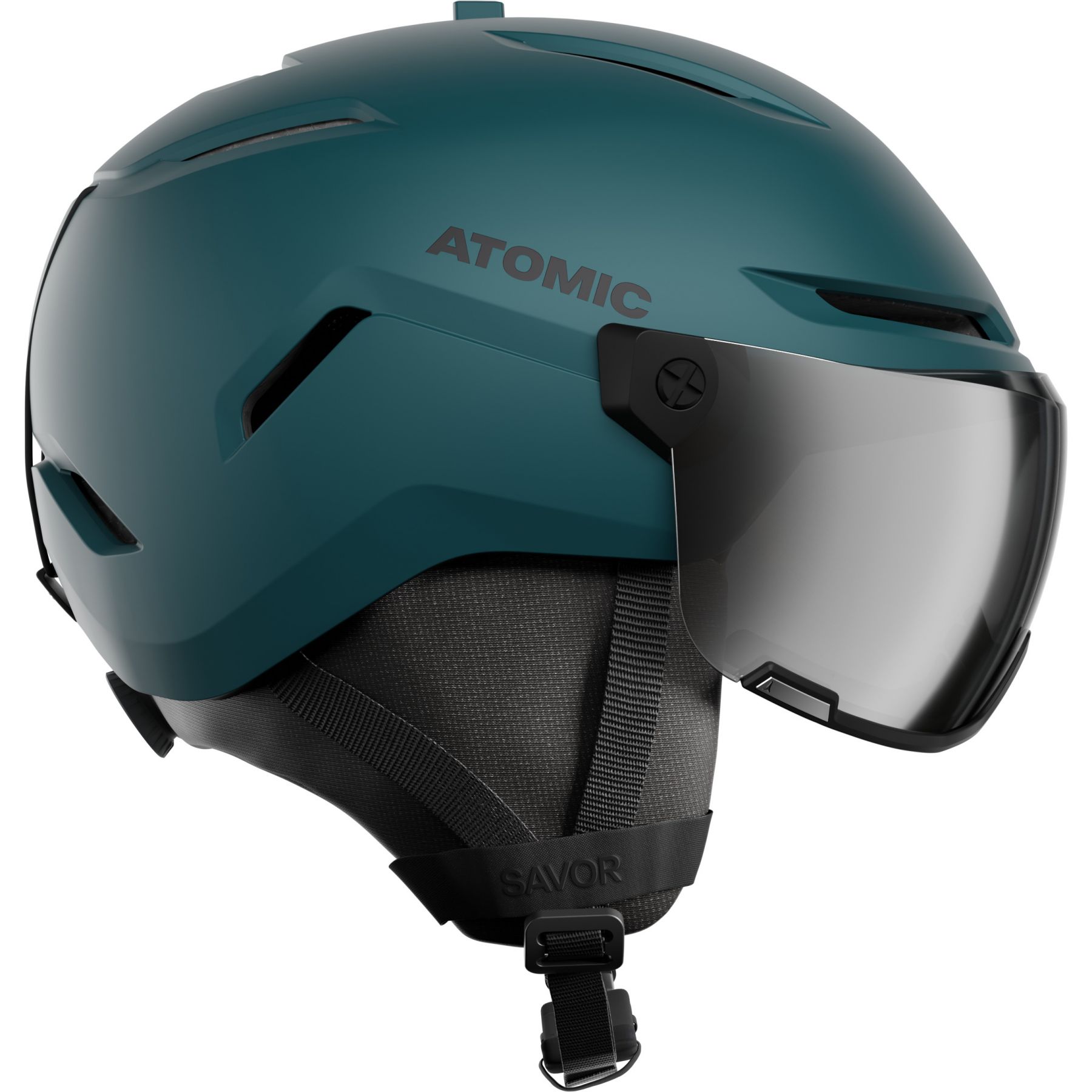Atomic Savor Visor Stereo, Skihelm mit Visier, grau