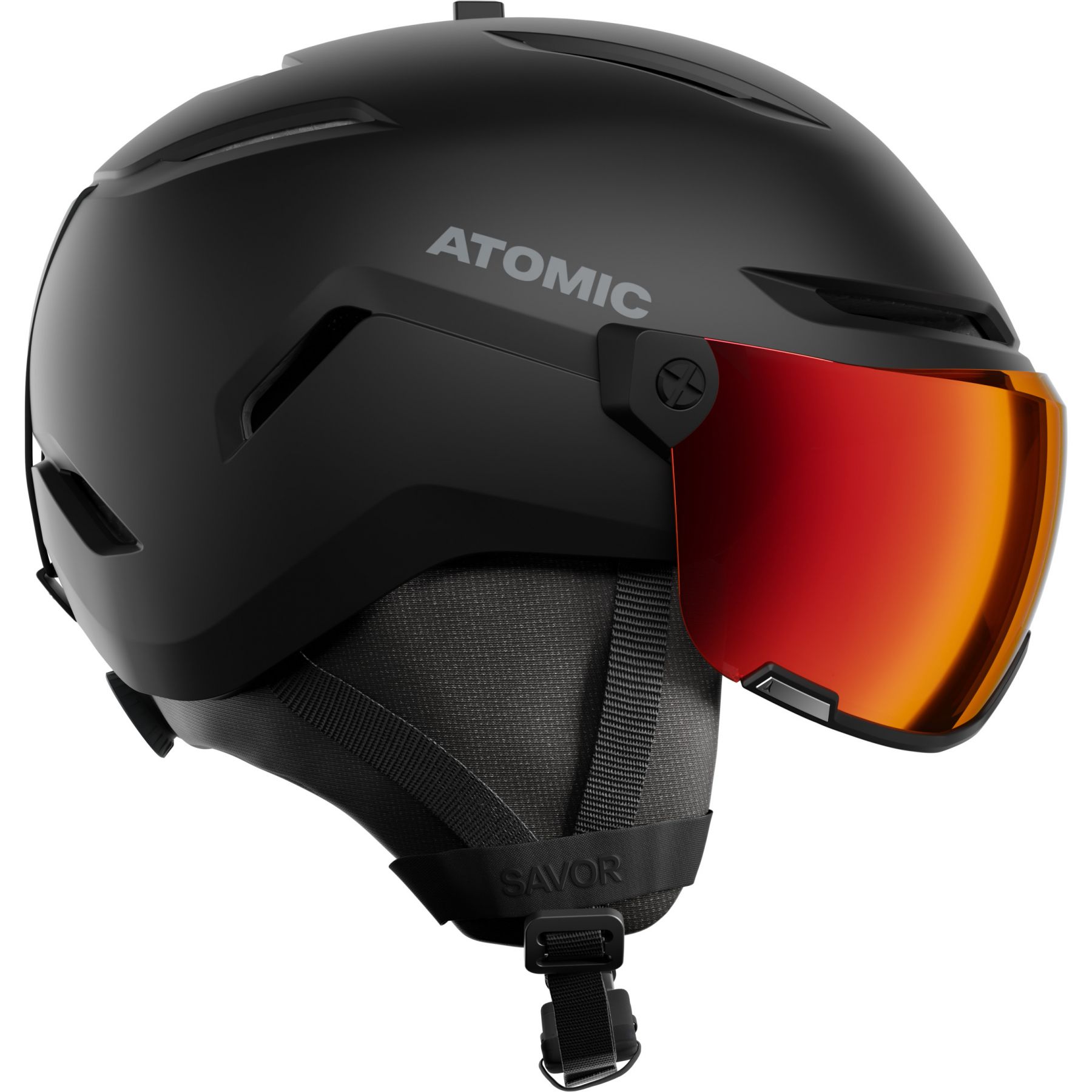 Atomic Savor Visor Stereo, Skihelm mit Visier, schwarz