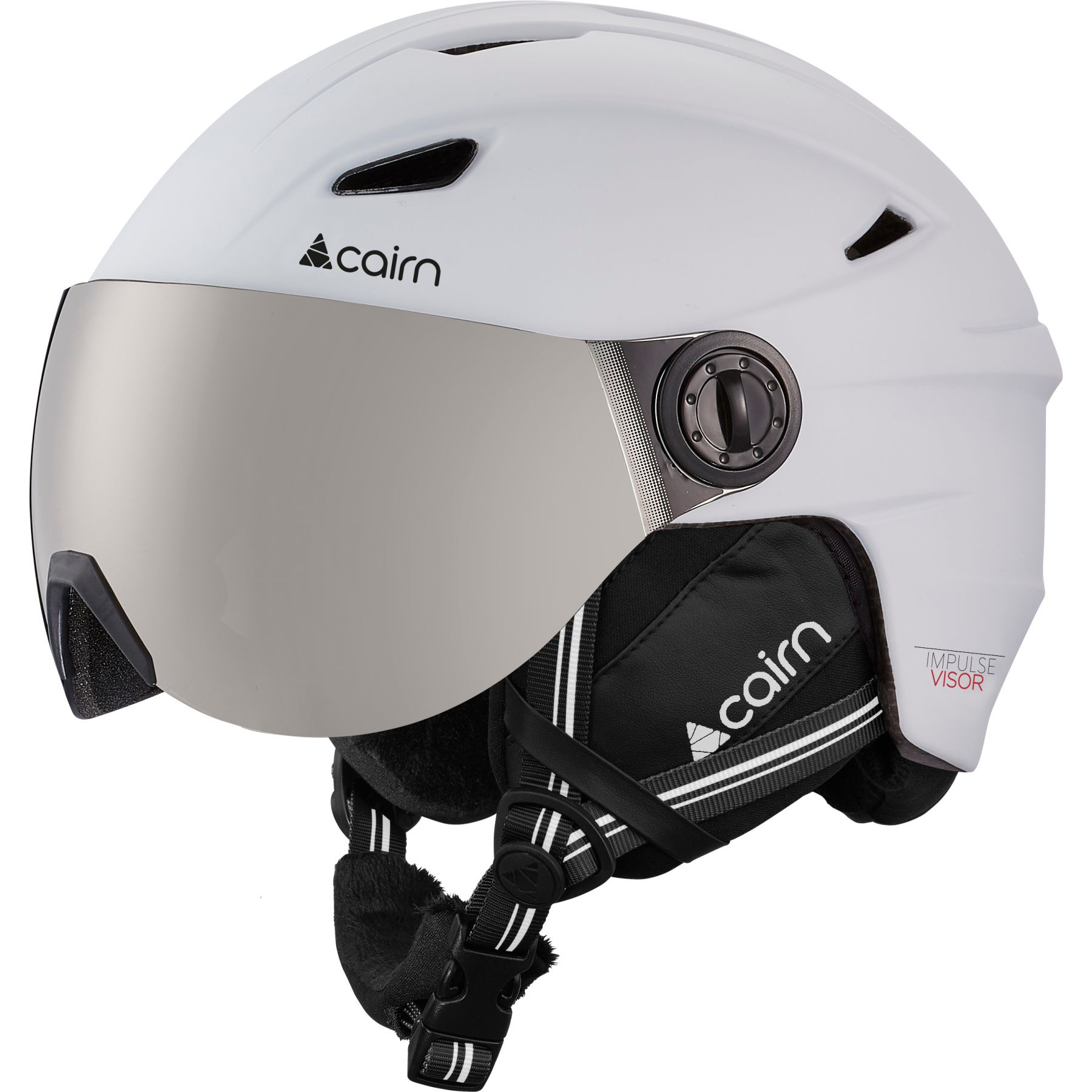Cairn Impulse, Skihelm mit Visier, weiß