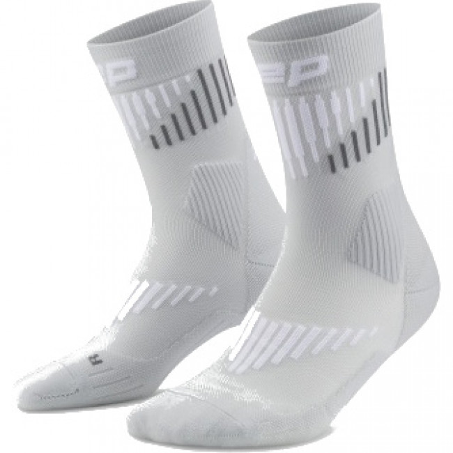 CEP Core Run Merino Socks Mid Cut 3.0, Laufsocken, Damen, grau