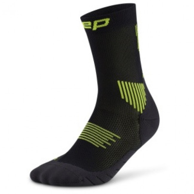 CEP Core Run Socks Mid Cut 5.0, Laufsocken, Damen, schwarz/grün