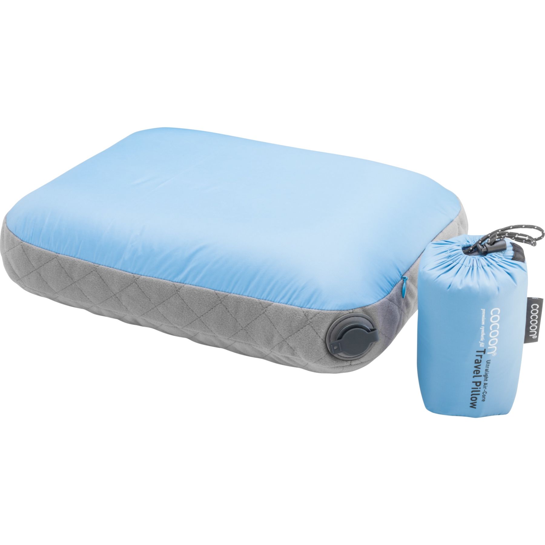 Cocoon Air-Core Pillow Ultralight, Kissen, hellblau/grau