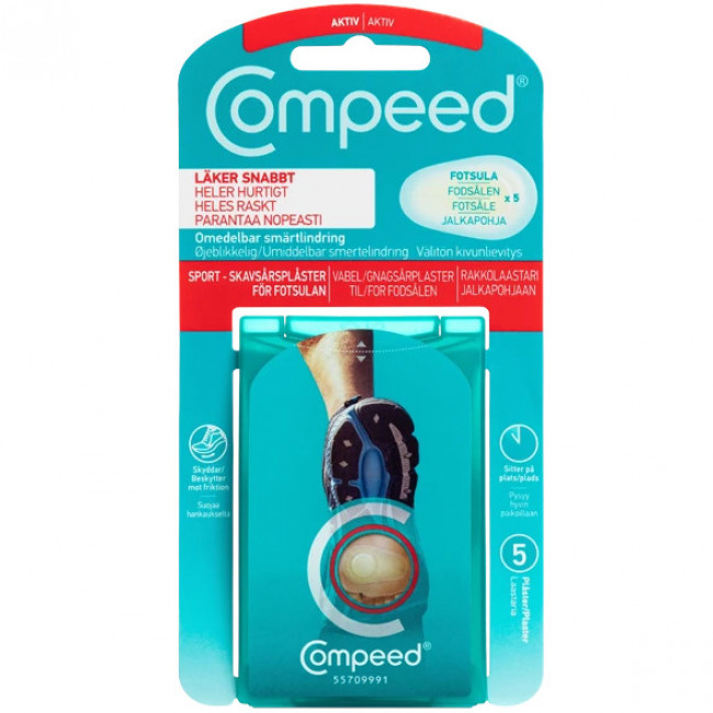 Compeed Sport - unter den Füßen, Blasenpflaster, 5 Stk