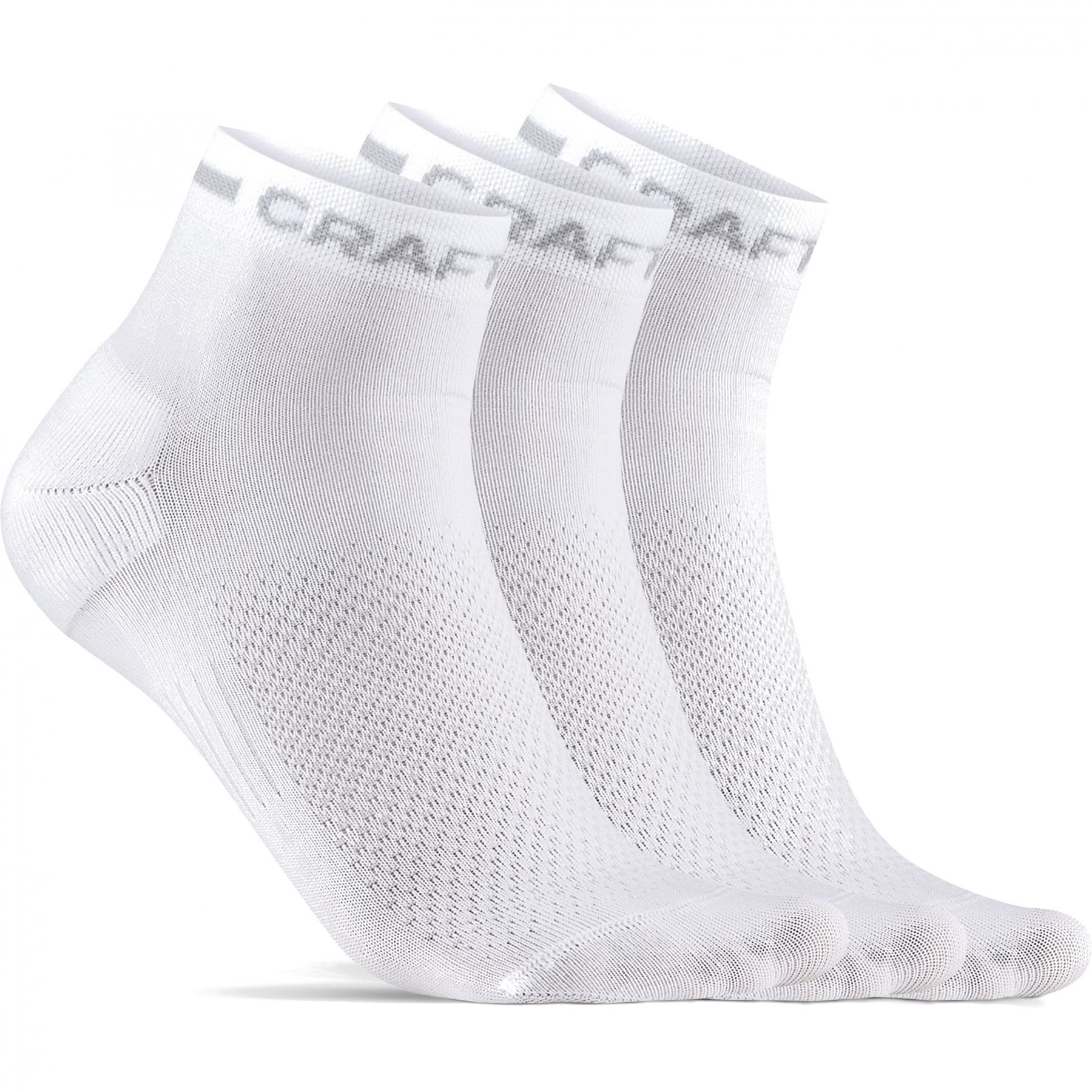 Craft CORE Dry Mid, Socken, 3 Paar, weiß