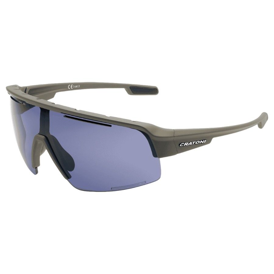 Cratoni C-Matic Color+ Lifestyle Grau Blau W/O Spiegel, Sonnenbrille, Kaffee
