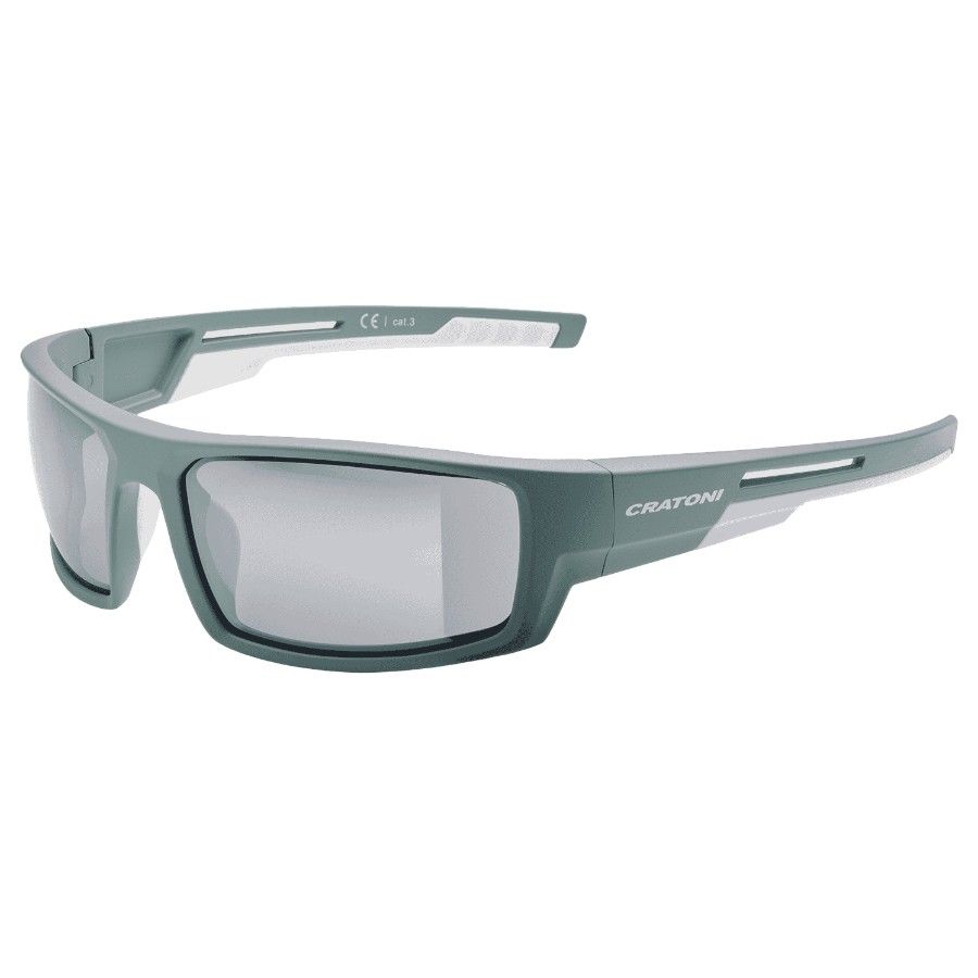 Cratoni Raw Smoke W/ Silver Mirror, Sonnenbrille, khaki