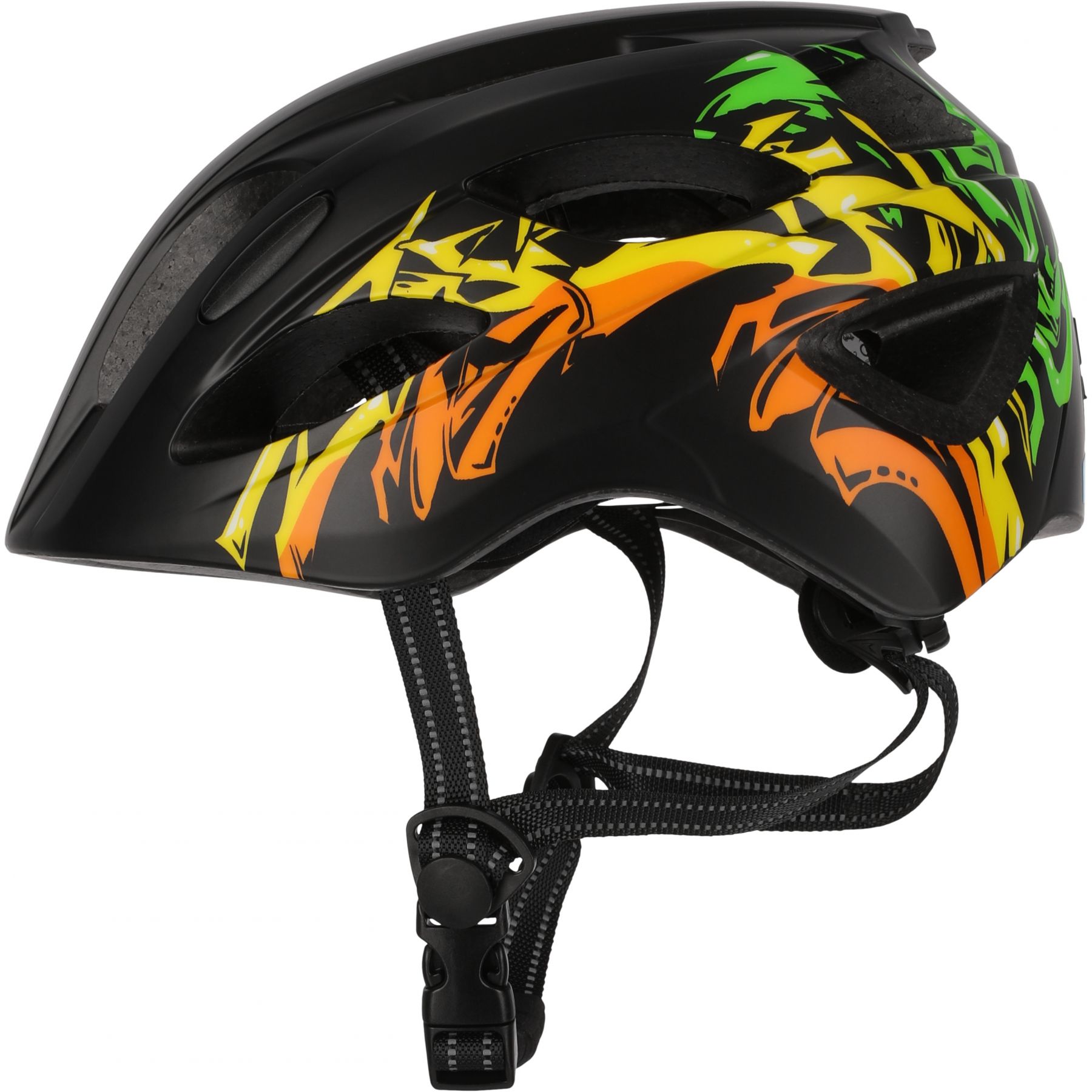 Crazy Safety Cool Grafitti, Fahrradhelm, Junior, schwarz/blau