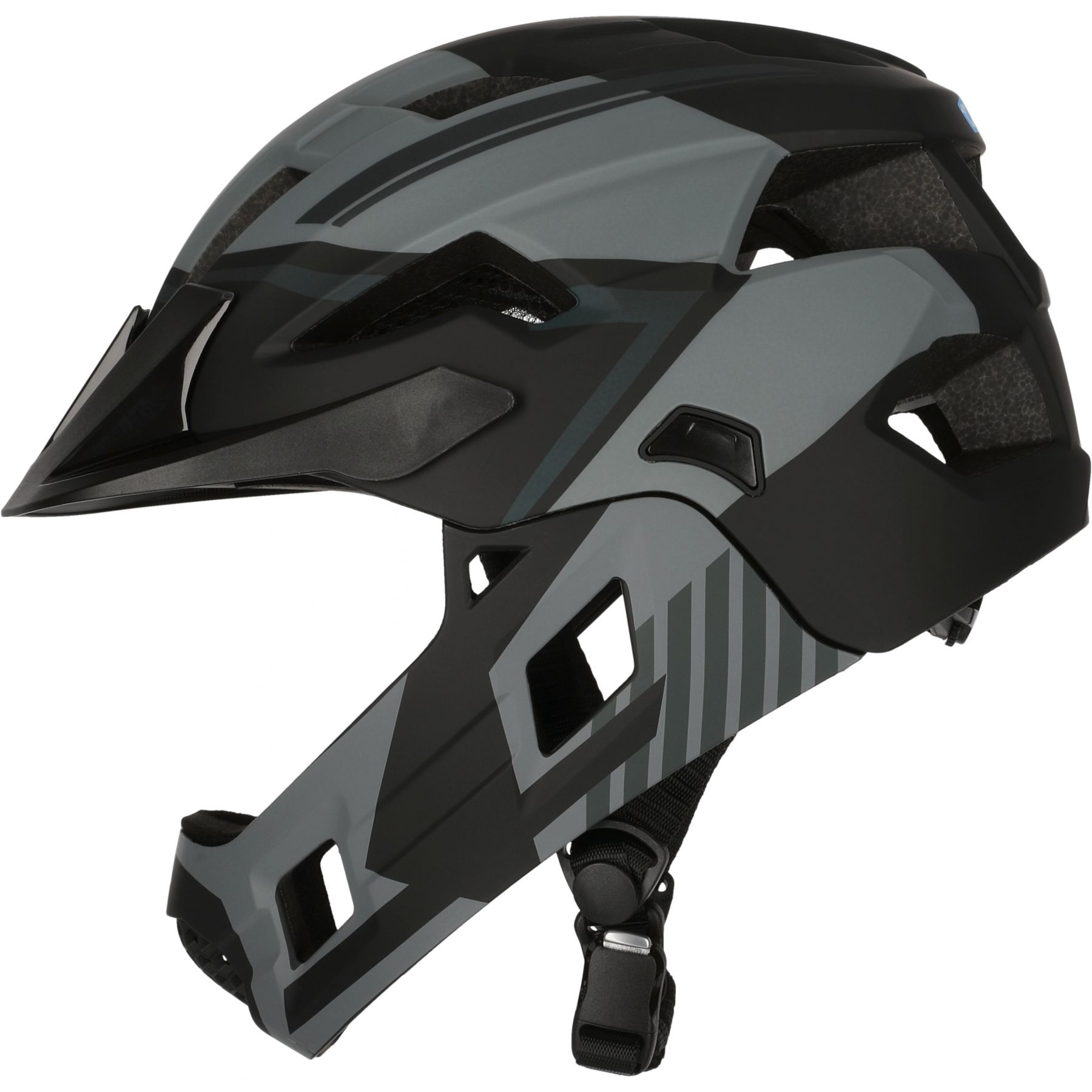 Crazy Safety Titan Fullface, Fahrradhelm, Junior, grau