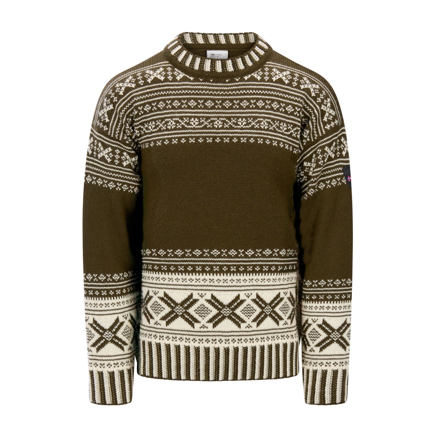 Dale of Norway Torridal Masc Sweater, Fleecejacke, Herren, Armeegrün