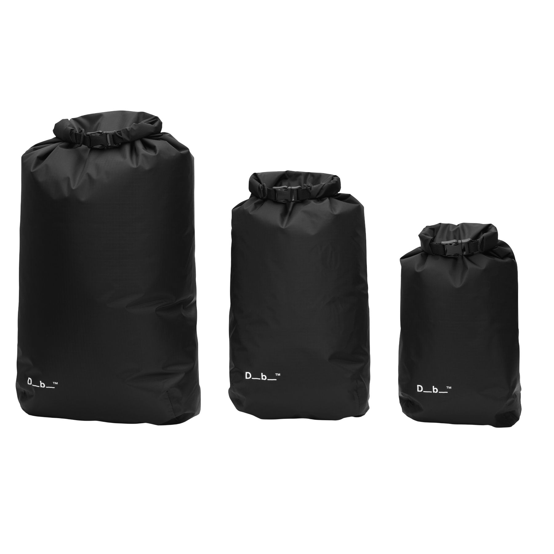 Db Db Dry Bag 3Pcs Set, Black Out, Black Out