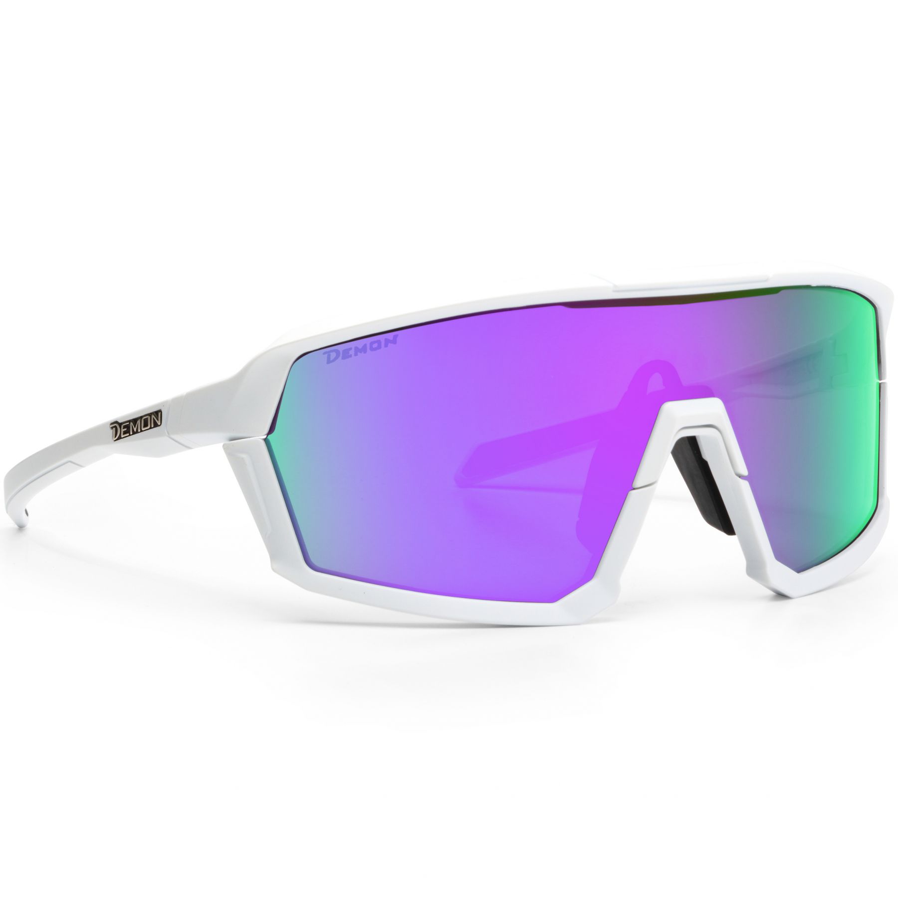 Demon Demon Gravel, Sonnenbrille, weiß, Matt White Purple