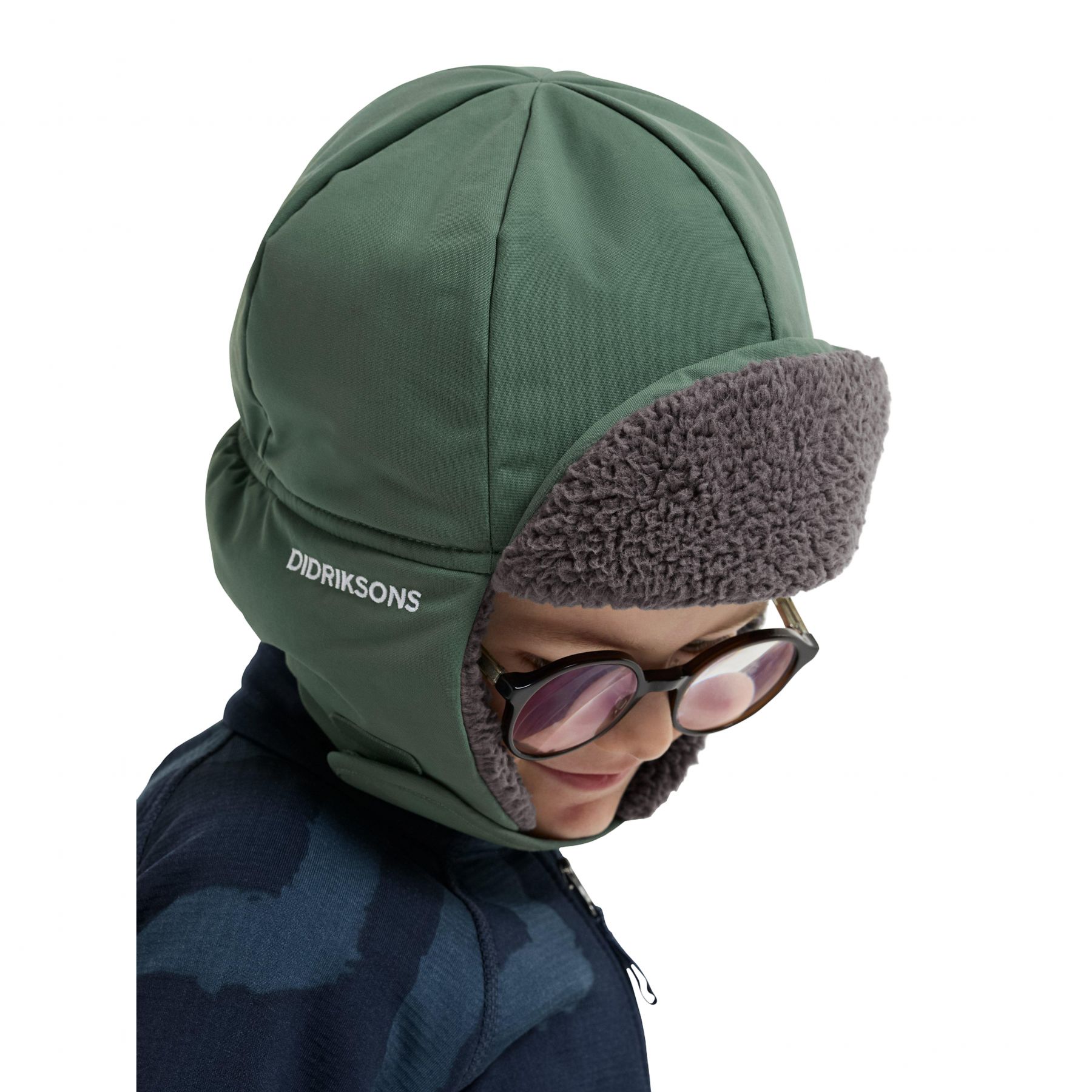 Didriksons Biggles Cap 7, Mütze, Kinder, dunkelgrün