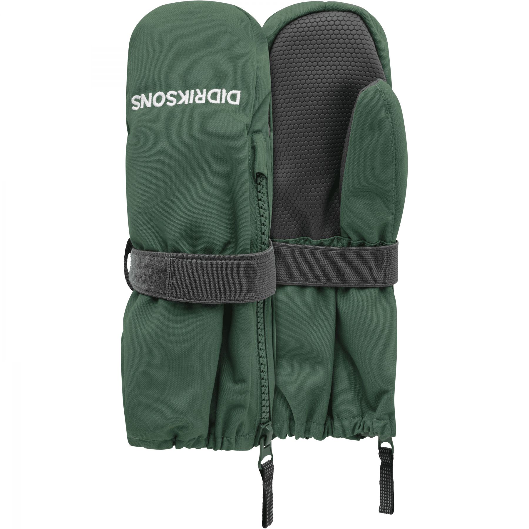 Didriksons Biggles Zip 9, Fäustlinge, Kinder, dunkelgrün