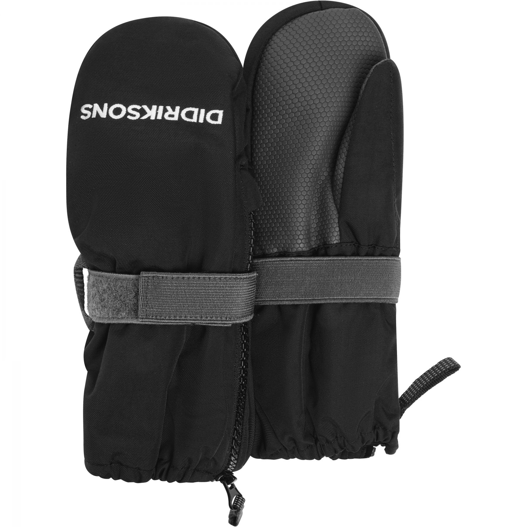 Didriksons Biggles Zip 9, Fäustlinge, Kinder, schwarz