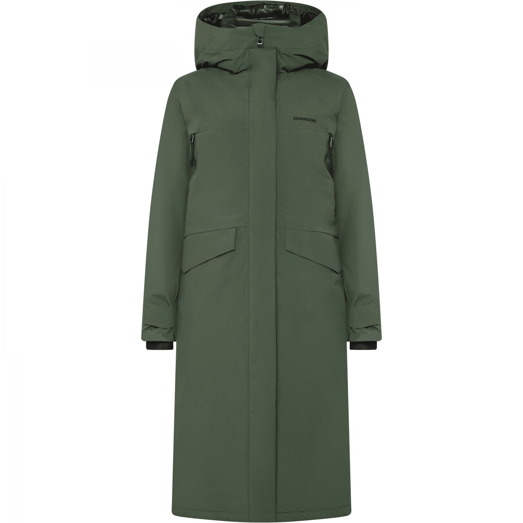 Didriksons Neja Long, Parka, Damen, dunkelgrün