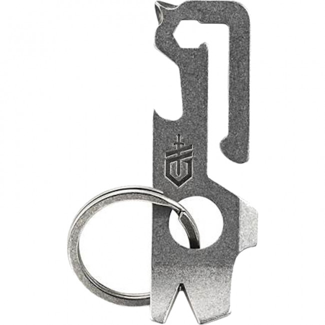 Gerber Mullet Solid State Stonewash Card, Werkzeug für Schlüsselanhänger, Silber