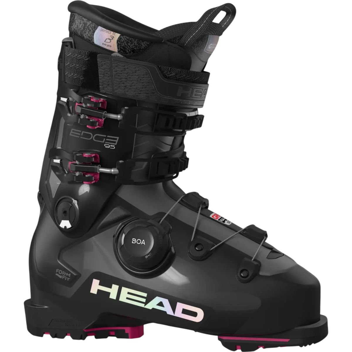 Head Head Edge 95 HV GW BOA, Skischuhe, Damen, schwarz, Black/Fuchsia