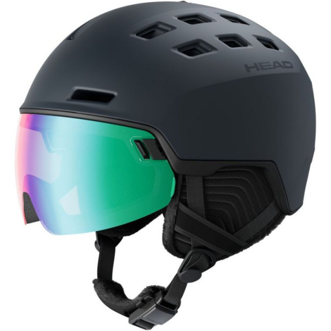 Head Head Radar Photo, Skihelm mit Visier, anthrazit, Anthracite