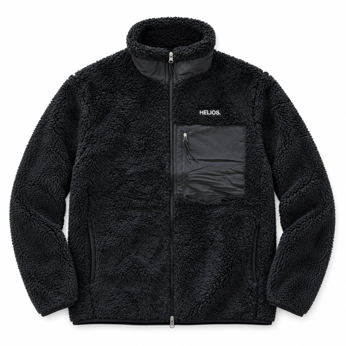 HELIOS Fjord Quilted, Fleecejacke, schwarz
