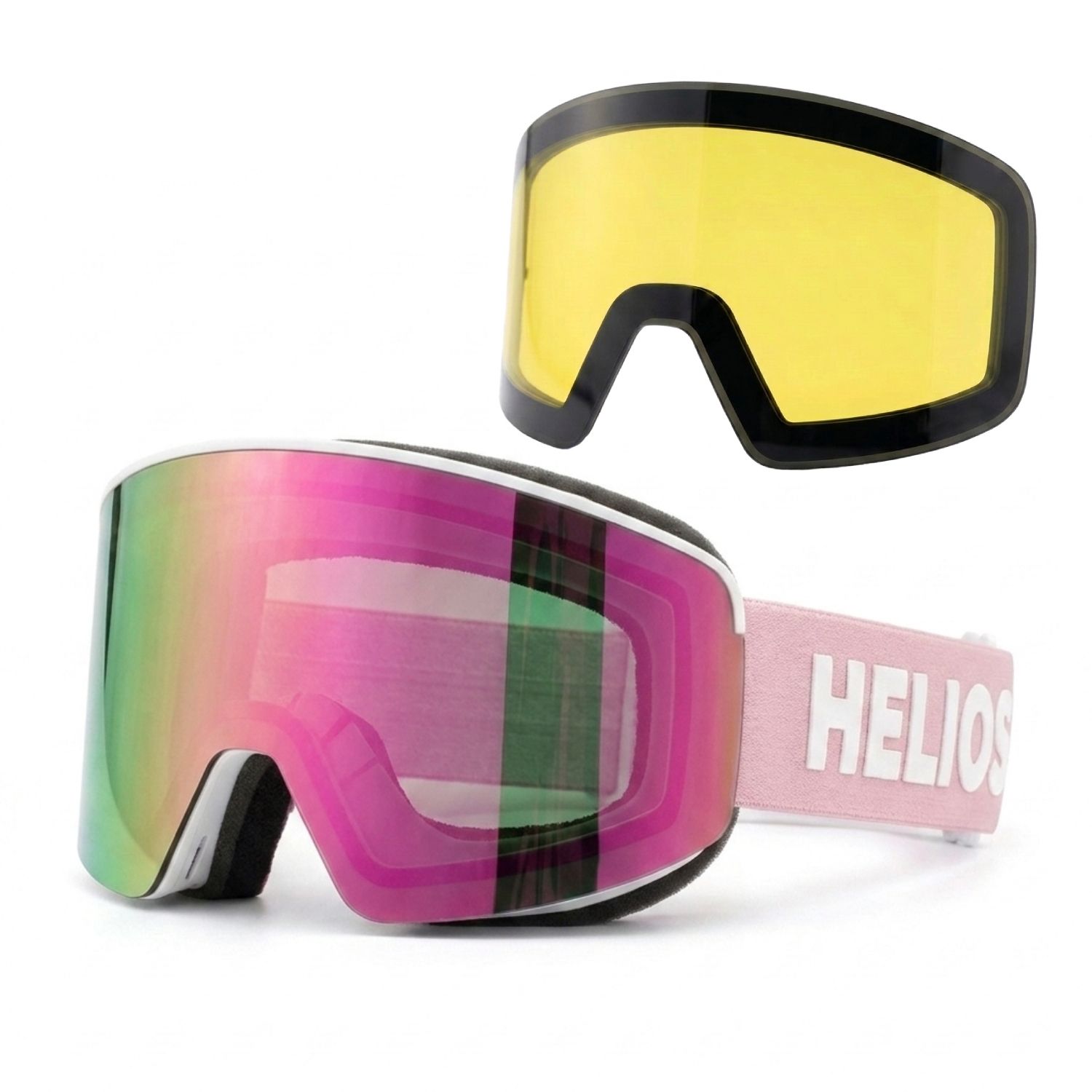 Helios Helios View Magnet, Skibrillen, Weiß/pink, White/Pink