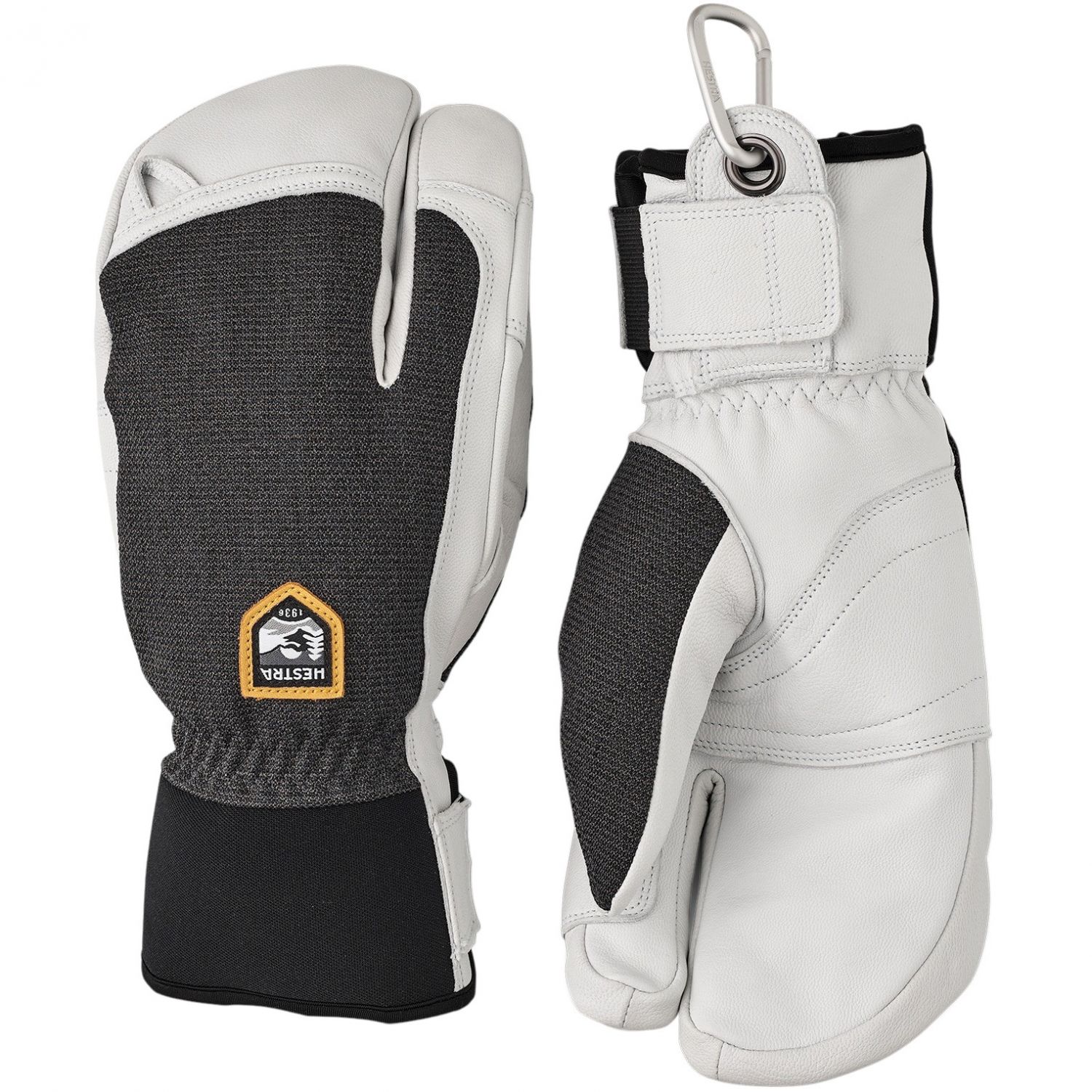 Hestra Army Leather Patrol, 3-Finger-Skihandschuhe, dunkelgrau