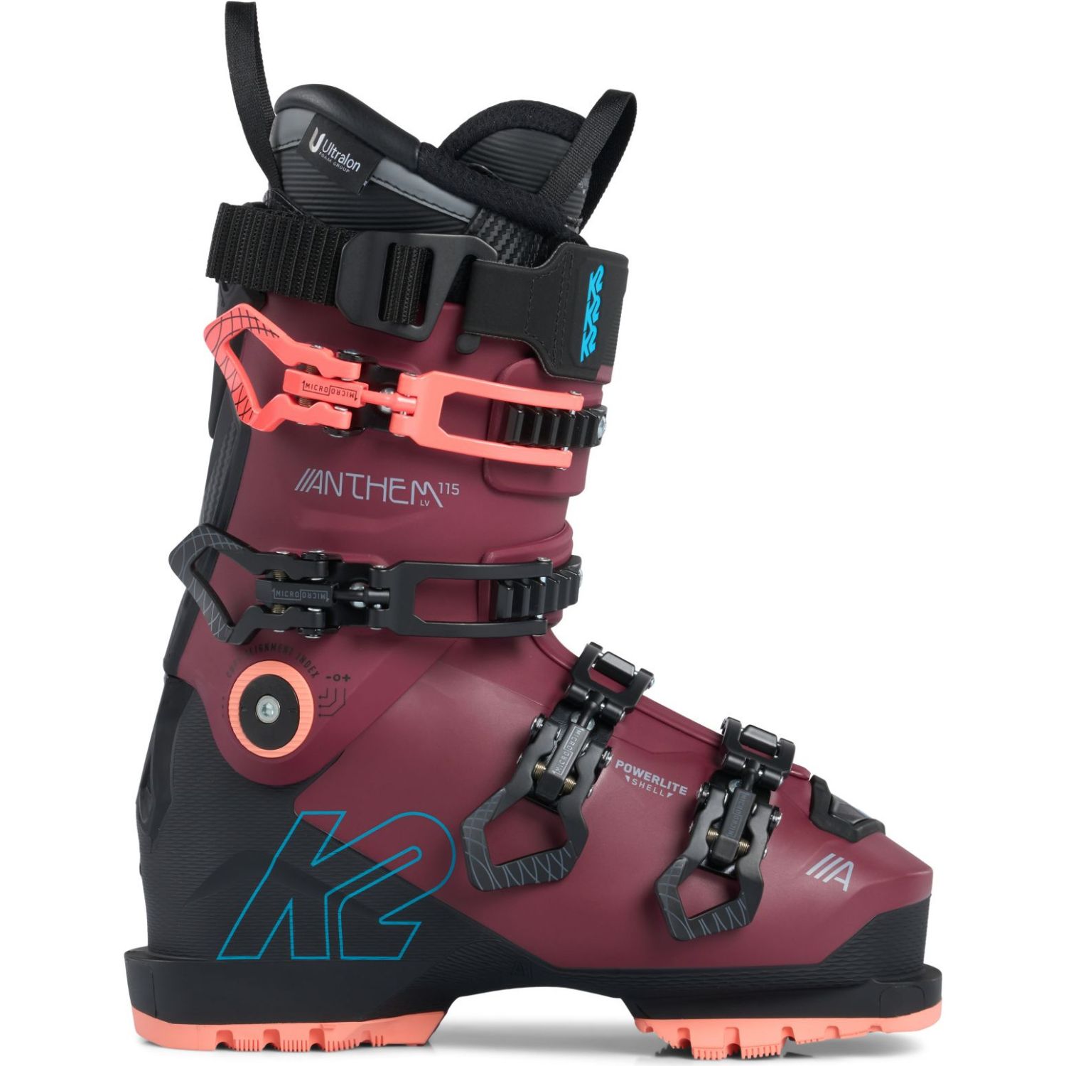 K2 Anthem 115 MV, Skischuhe, Damen, dunkelrot