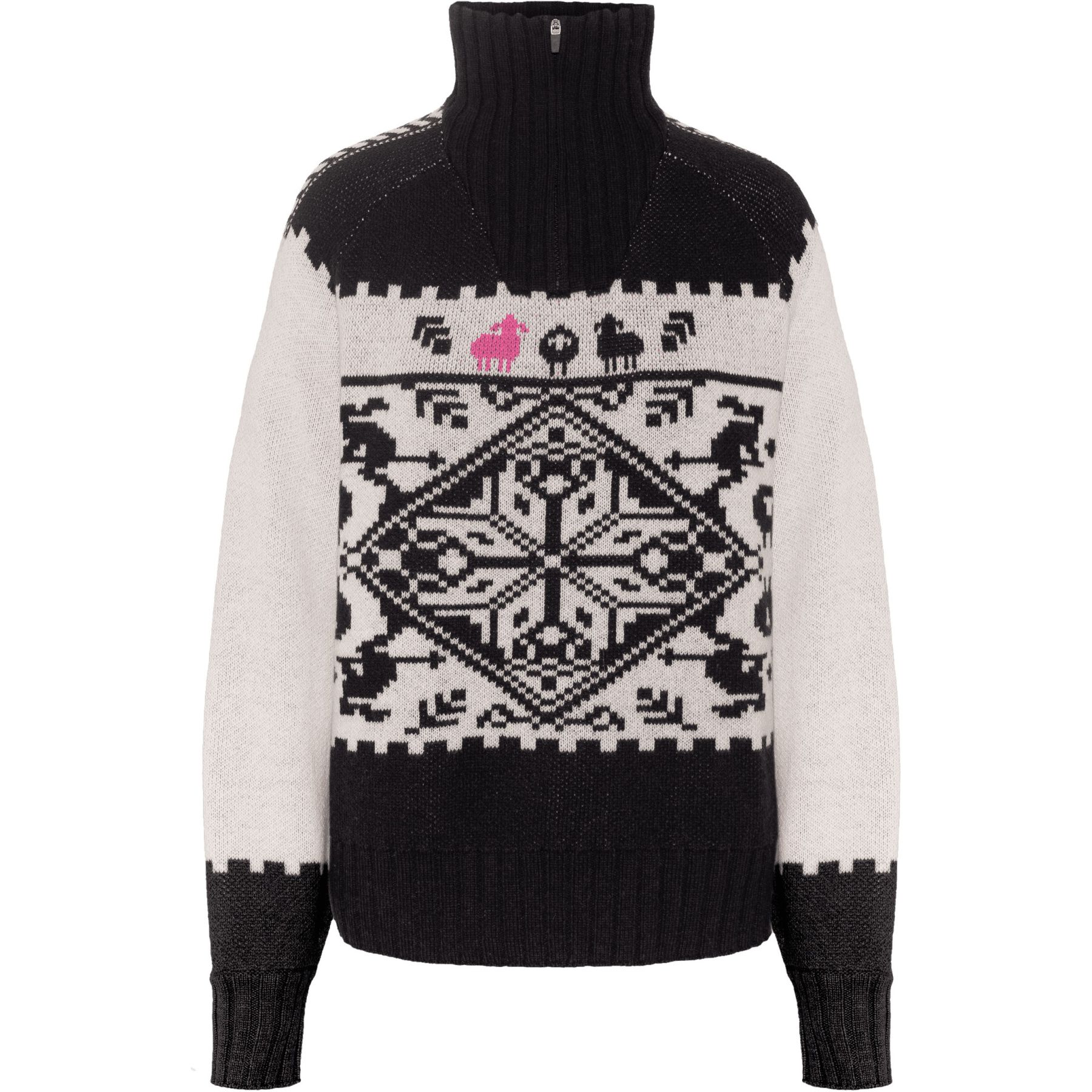 Kari Traa Saga Knit, Pullover, Damen, schwarz/weiß