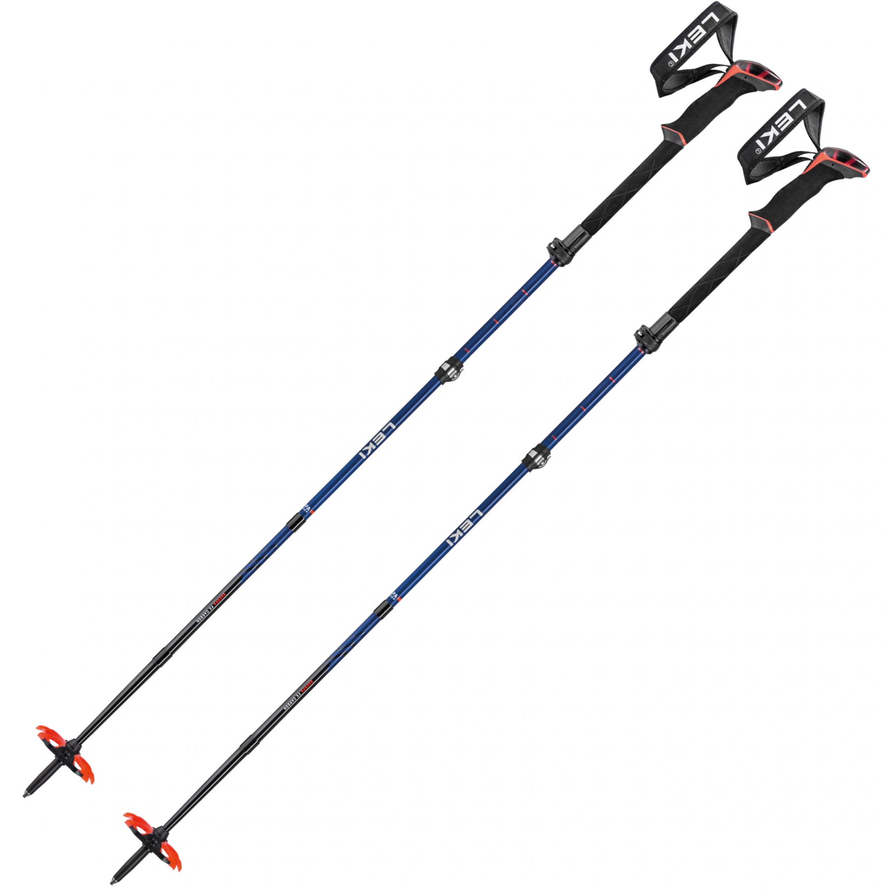 Leki Sherpa FX Carbon, Skistöcke, dunkelblau/rot