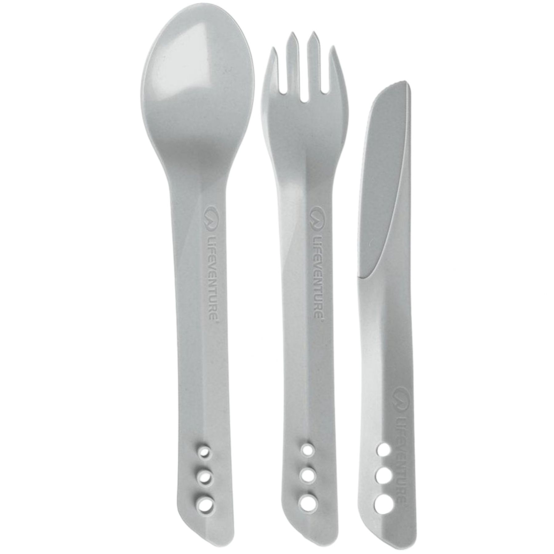 Lifeventure Ellipse Besteckset, hellgrau