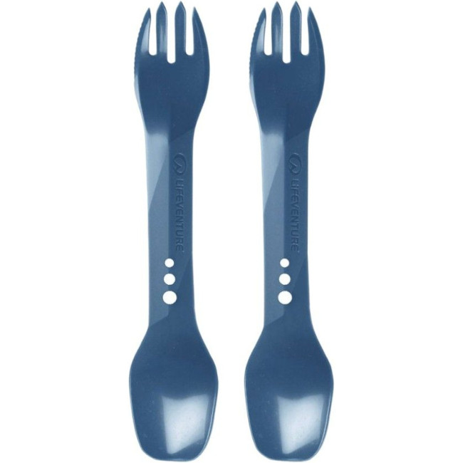 Lifeventure Ellipse Spork 2-Pack, Besteck, dunkelblau