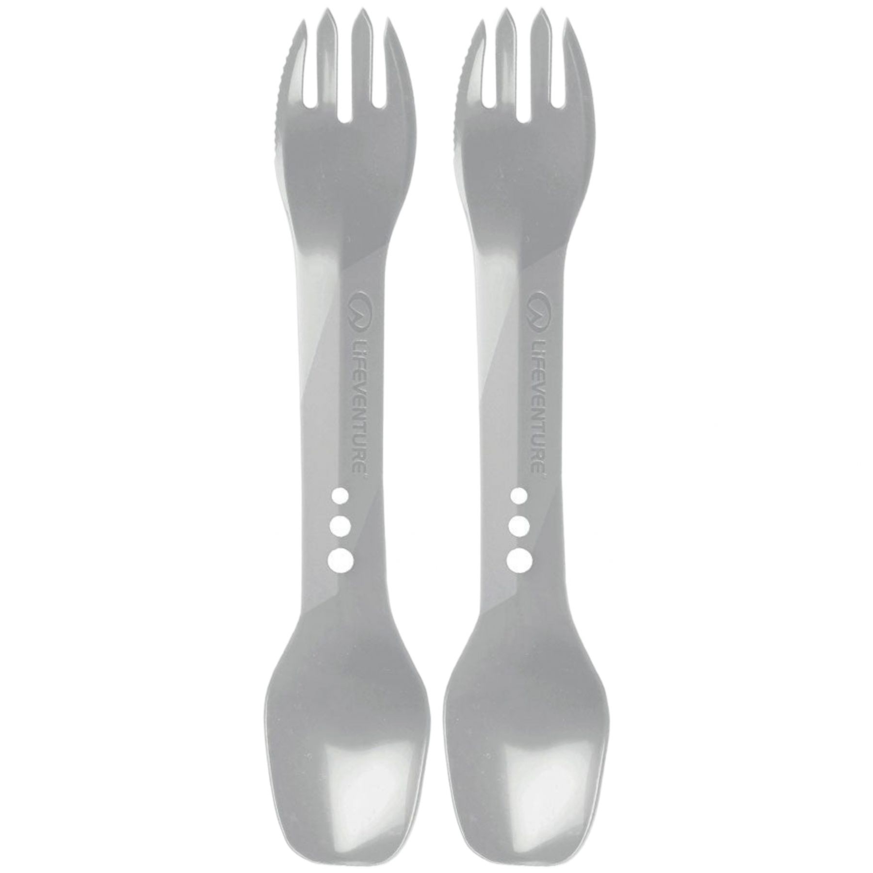 Lifeventure Ellipse Spork, 2 Stück, hellgrau