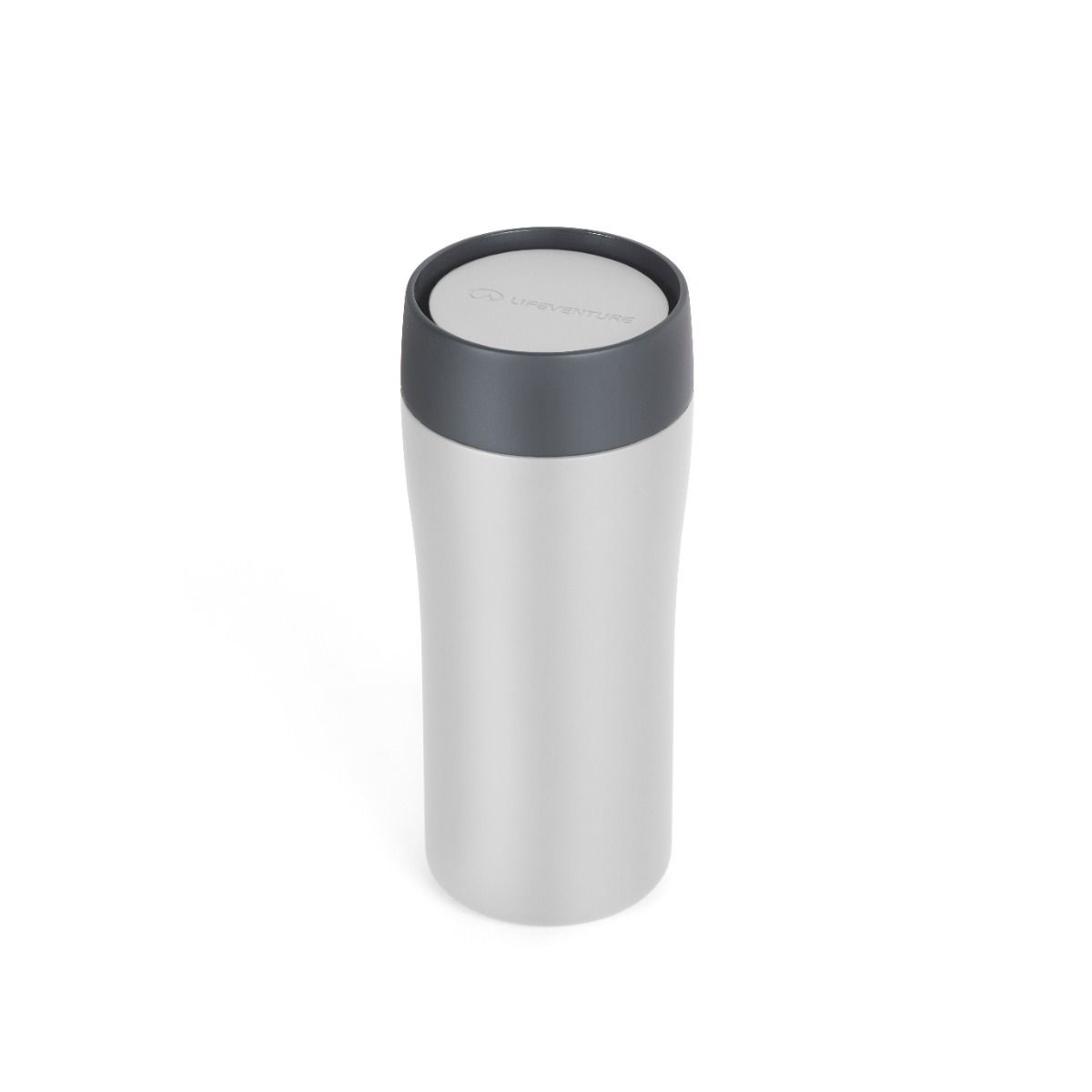Lifeventure One Touch Thermal Mug, Thermobecher, 350 ml, hellgrau