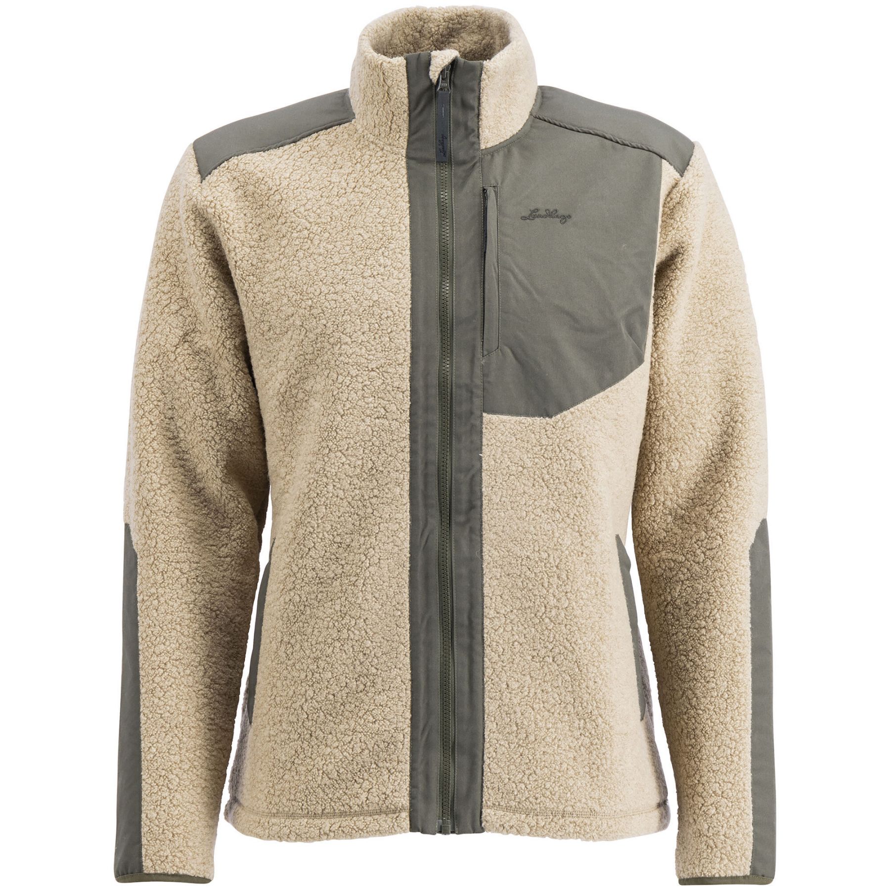Lundhags Saruk Wool Pile Mid Full Zip M, Mittelschicht, beige