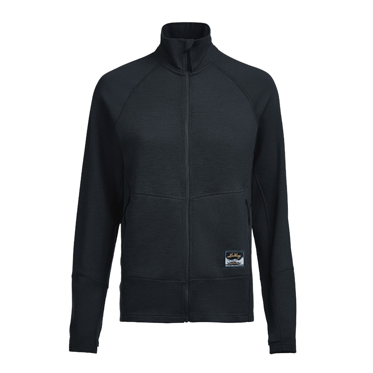 Lundhags Tived Merino Full Zip W, Mittelschicht, schwarz