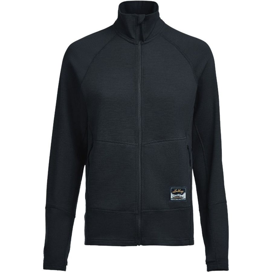Lundhags Tived Merino Full Zip W, Mittelschicht, schwarz