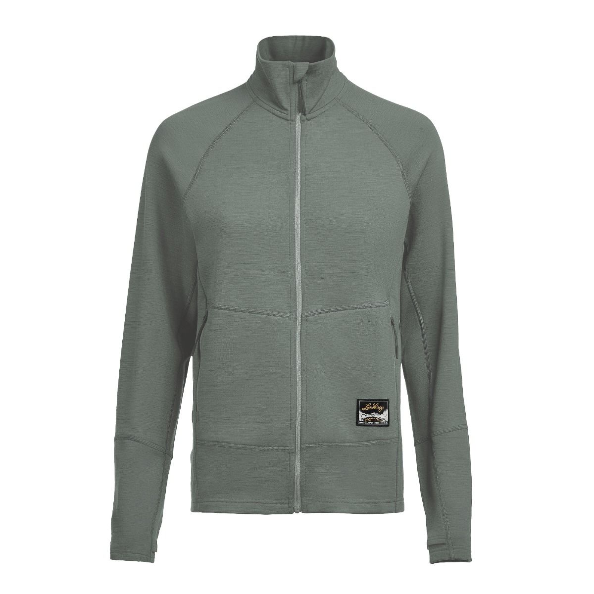 Lundhags Tived Merino Full Zip W, Mittelschicht, schwarz, grün