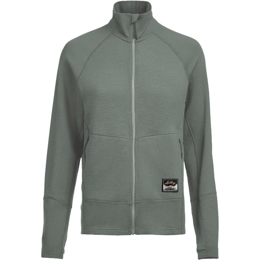 Lundhags Tived Merino Full Zip W, Mittelschicht, schwarz, grün