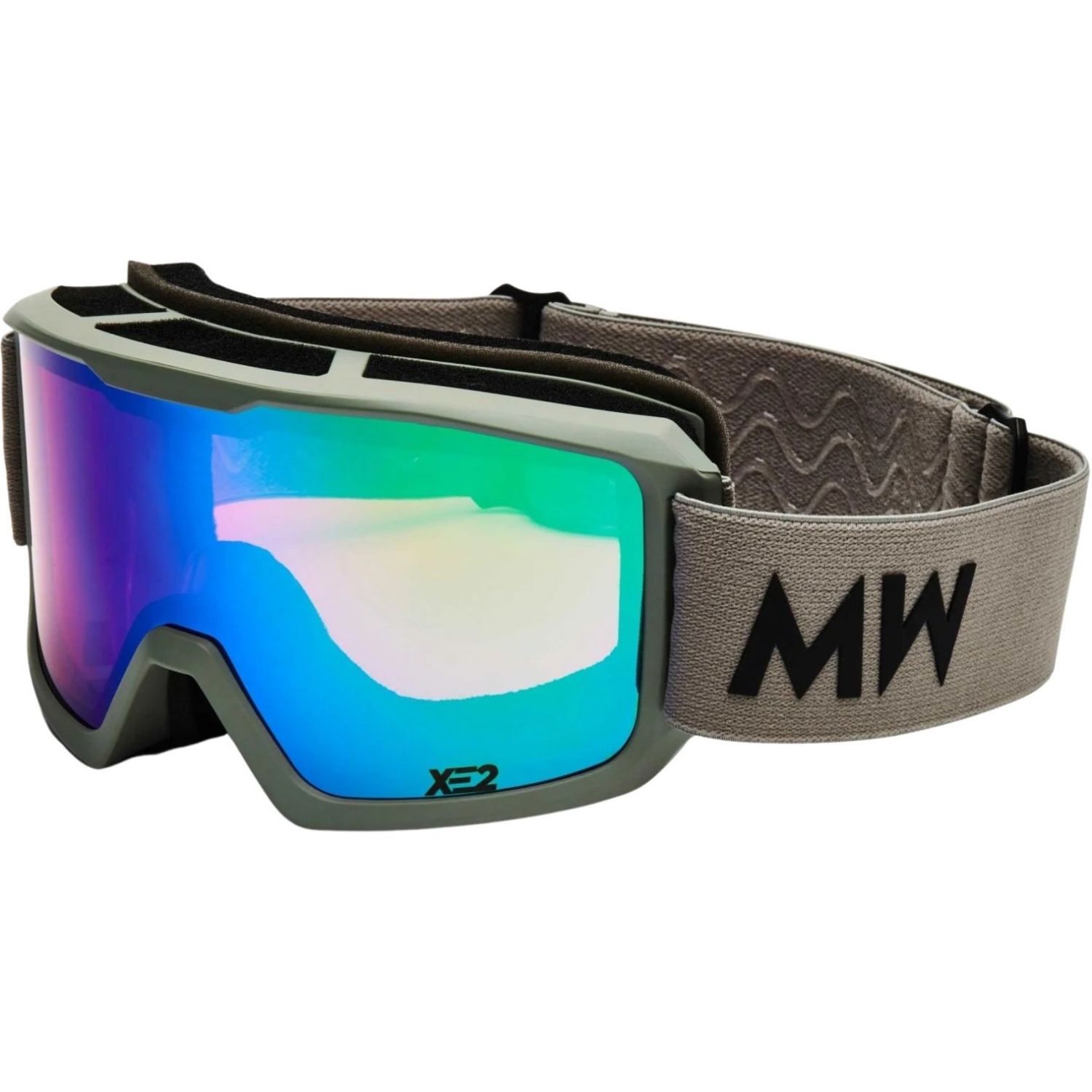MessyWeekend MessyWeekend Ferdi, Skibrille, hellgrau, Light Grey Green Mirrored